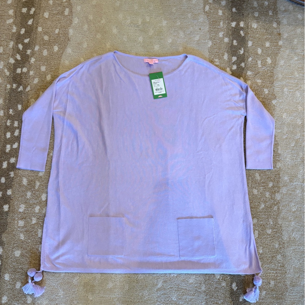 Lilly Pulitzer Lavender Tassel Detail Sweater